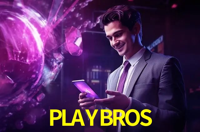 Una escena digital vívida inspirada en casino con PLAYBROS mostrado prominentemente, luces brillantes, fichas, cartas y acentos dorados.